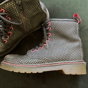 Dr.Martens Delaney Metallic Textured Hightop Boots Size 13